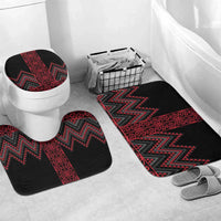 Red Aotearoa Mangopare Kowhaiwhai Niho Taniwha Bathroom Set Maori New Zealand - Polynesian Pride