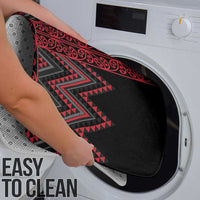 Red Aotearoa Mangopare Kowhaiwhai Niho Taniwha Bathroom Set Maori New Zealand - Polynesian Pride