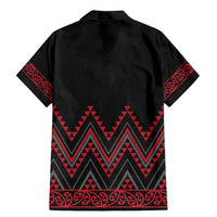 Red Aotearoa Mangopare Kowhaiwhai and Niho Taniwha Family Matching Mermaid Dress and Hawaiian Shirt Maori New Zealand