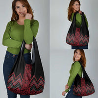 Red Aotearoa Mangopare Kowhaiwhai and Niho Taniwha Grocery Bag Maori New Zealand