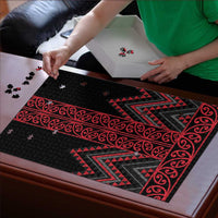 Red Aotearoa Mangopare Kowhaiwhai Niho Taniwha Puzzle Maori New Zealand - Polynesian Pride