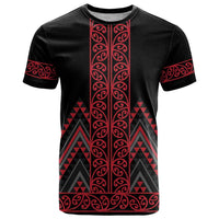 Red Aotearoa Mangopare Kowhaiwhai and Niho Taniwha T Shirt Maori New Zealand