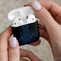 Blue Aotearoa Mangopare Kowhaiwhai Niho Taniwha AirPods Case Maori New Zealand - Polynesian Pride