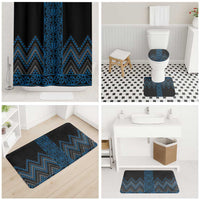 Blue Aotearoa Mangopare Kowhaiwhai Niho Taniwha Bathroom Set Maori New Zealand - Polynesian Pride
