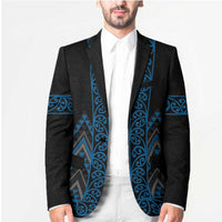 Blue Aotearoa Mangopare Kowhaiwhai Niho Taniwha Blazer Maori New Zealand - Polynesian Pride