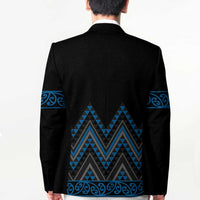 Blue Aotearoa Mangopare Kowhaiwhai Niho Taniwha Blazer Maori New Zealand - Polynesian Pride