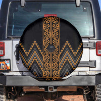 Gold Aotearoa Mangopare Kowhaiwhai and Niho Taniwha Spare Tire Cover Maori New Zealand