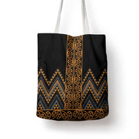 Gold Aotearoa Mangopare Kowhaiwhai Niho Taniwha Tote Bag Maori New Zealand - Polynesian Pride
