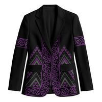 Purple Aotearoa Mangopare Kowhaiwhai Niho Taniwha Blazer Maori New Zealand - Polynesian Pride