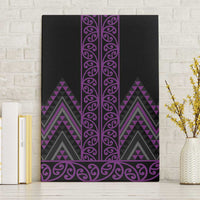Purple Aotearoa Mangopare Kowhaiwhai and Niho Taniwha Canvas Wall Art Maori New Zealand