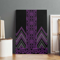 Purple Aotearoa Mangopare Kowhaiwhai and Niho Taniwha Canvas Wall Art Maori New Zealand