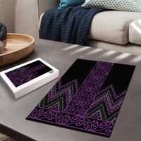 Purple Aotearoa Mangopare Kowhaiwhai Niho Taniwha Puzzle Maori New Zealand - Polynesian Pride