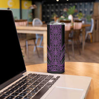 Purple Aotearoa Mangopare Kowhaiwhai and Niho Taniwha Skinny Tumbler Maori New Zealand
