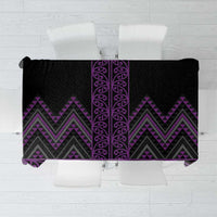 Purple Aotearoa Mangopare Kowhaiwhai and Niho Taniwha Tablecloth Maori New Zealand