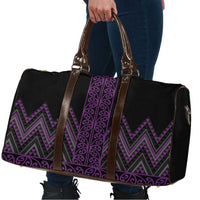 Purple Aotearoa Mangopare Kowhaiwhai Niho Taniwha Travel Bag Maori New Zealand - Polynesian Pride