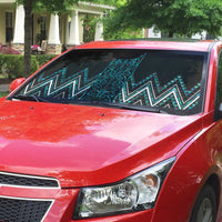 Paua Shell Aotearoa Mangopare Kowhaiwhai Niho Taniwha Auto Sun Shade Maori New Zealand - Polynesian Pride