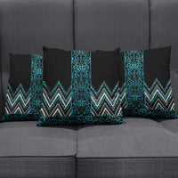 Paua Shell Aotearoa Mangopare Kowhaiwhai Niho Taniwha Pillow Cover Maori New Zealand - Polynesian Pride