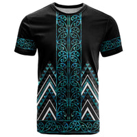 Paua Shell Aotearoa Mangopare Kowhaiwhai and Niho Taniwha T Shirt Maori New Zealand