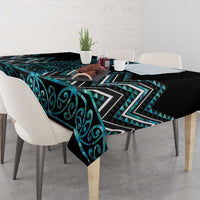 Paua Shell Aotearoa Mangopare Kowhaiwhai and Niho Taniwha Tablecloth Maori New Zealand