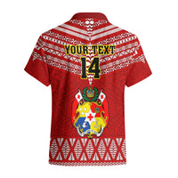 Custom Tonga Rugby Hawaiian Shirt 2023 World Cup Tongan Kupesi Ngatu Pattern LT14 - Polynesian Pride
