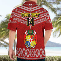 Custom Tonga Rugby Hawaiian Shirt 2023 World Cup Tongan Kupesi Ngatu Pattern LT14 - Polynesian Pride