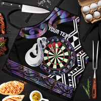 Personalised New Zealand Darts Apron Ngutukaka Manaia Taniko Luxury Purple - Polynesian Pride
