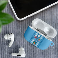 Fiji Day 1970 AirPods Case For Fiji Ever Fiji Tapa Pattern Blue LT14 - Polynesian Pride