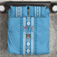 Fiji Day 1970 Bedding Set For Fiji Ever Fiji Tapa Pattern Blue LT14 Blue - Polynesian Pride