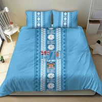 Fiji Day 1970 Bedding Set For Fiji Ever Fiji Tapa Pattern Blue LT14 - Polynesian Pride