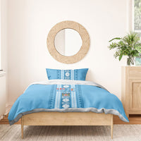 Fiji Day 1970 Bedding Set For Fiji Ever Fiji Tapa Pattern Blue LT14 - Polynesian Pride