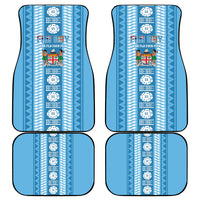 Fiji Day 1970 Car Mats For Fiji Ever Fiji Tapa Pattern Blue LT14 - Polynesian Pride