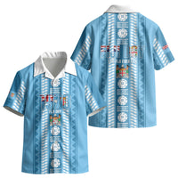 Fiji Day 1970 Kid Hawaiian Shirt For Fiji Ever Fiji Tapa Pattern Blue LT14 - Polynesian Pride