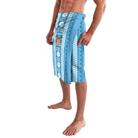 Fiji Day 1970 Lavalava For Fiji Ever Fiji Tapa Pattern Blue LT14 - Polynesian Pride