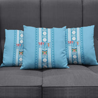 Fiji Day 1970 Pillow Cover For Fiji Ever Fiji Tapa Pattern Blue LT14 - Polynesian Pride
