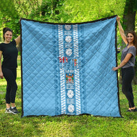 Fiji Day 1970 Quilt For Fiji Ever Fiji Tapa Pattern Blue LT14 - Polynesian Pride