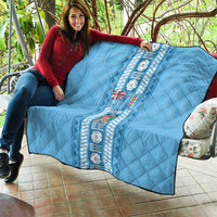 Fiji Day 1970 Quilt For Fiji Ever Fiji Tapa Pattern Blue LT14 - Polynesian Pride
