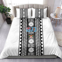 Fiji Day 1970 Bedding Set For Fiji Ever Fiji Tapa Pattern White LT14 - Polynesian Pride