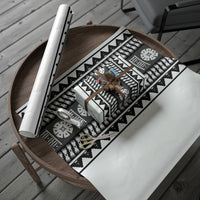 Fiji Day 1970 Wrapping Paper For Fiji Ever Fiji Tapa Pattern White LT14 - Polynesian Pride