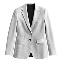 Tonga White Sunday Blazer Fakame Tongan Ngatu Turtle LT14 Unisex White - Polynesian Pride