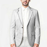 Tonga White Sunday Blazer Fakame Tongan Ngatu Turtle LT14 - Polynesian Pride