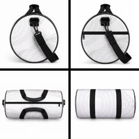 Tonga White Sunday Duffle Bag Fakame Tongan Ngatu Turtle