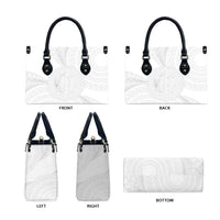 Tonga White Sunday Leather Bag Fakame Tongan Ngatu Turtle LT14 - Polynesian Pride
