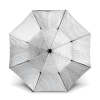 Tonga White Sunday Umbrella Fakame Tongan Ngatu Turtle LT14 One Size Folded 11.42 inch Opened Diameter 37.4 inch White - Polynesian Pride