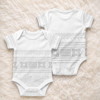 Samoa White Sunday Baby Onesie Lotu Tamaiti Samoan Siapo Teuila Flowers