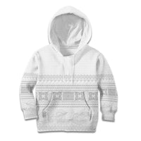Samoa White Sunday Kid Hoodie Lotu Tamaiti Samoan Siapo Teuila Flowers LT14 Hoodie White - Polynesian Pride