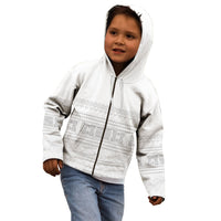 Samoa White Sunday Kid Hoodie Lotu Tamaiti Samoan Siapo Teuila Flowers LT14 - Polynesian Pride