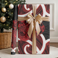 Whero Aotearoa Atua Tumatauenga Personalised Wrapping Paper Maori God Of War Tiki With Taiaha LT14 - Polynesian Pride