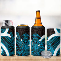 Kikorangi Aotearoa Atua Tumatauenga 4 in 1 Can Cooler Tumbler Maori God Of War Tiki With Taiaha LT14 - Polynesian Pride