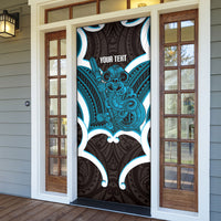Kikorangi Aotearoa Atua Tumatauenga Personalised Door Cover Maori God Of War Tiki With Taiaha LT14 - Polynesian Pride