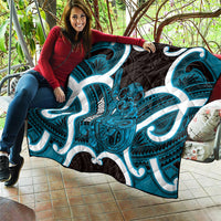 Kikorangi Aotearoa Atua Tumatauenga Personalised Quilt Maori God Of War Tiki With Taiaha LT14 - Polynesian Pride